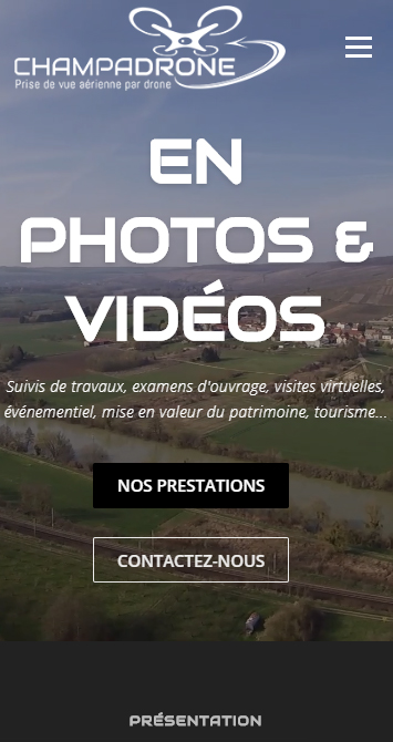 pascale-simonnet.fr - Accueil site Internet Champadrone - Mobile
