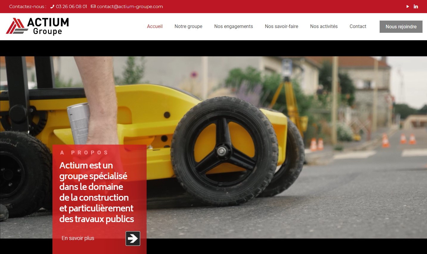 Nouveau site Actium Groupe